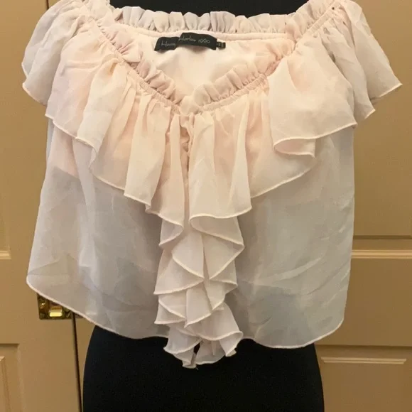 Off-Shoulder Ruffle Top - Pink - Picture 4 of 4